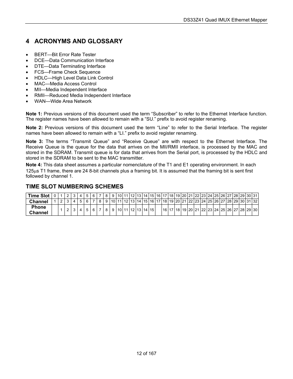 Acronyms and glossary, 4 acronyms and glossary | Maxim Integrated DS33Z41 User Manual | Page 12 / 167