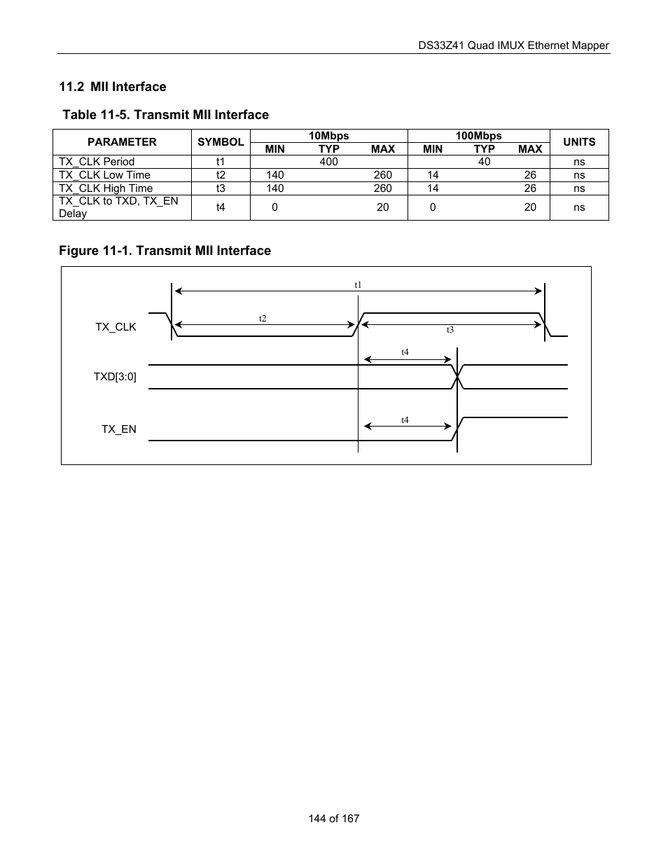 Mii interface, Mii i, Nterface | Maxim Integrated DS33Z41 User Manual | Page 144 / 167