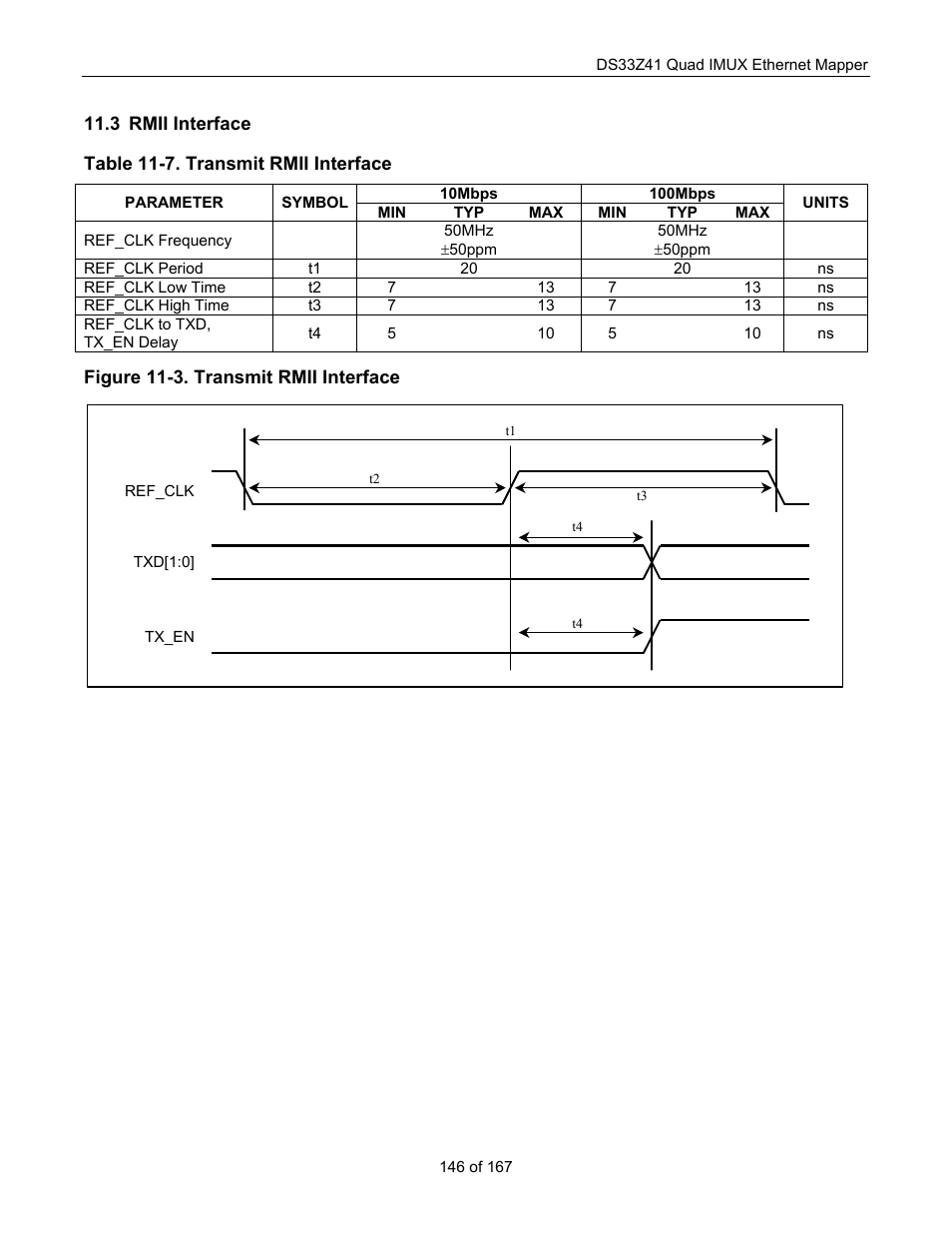 Rmii interface, Rmii i, Nterface | Maxim Integrated DS33Z41 User Manual | Page 146 / 167