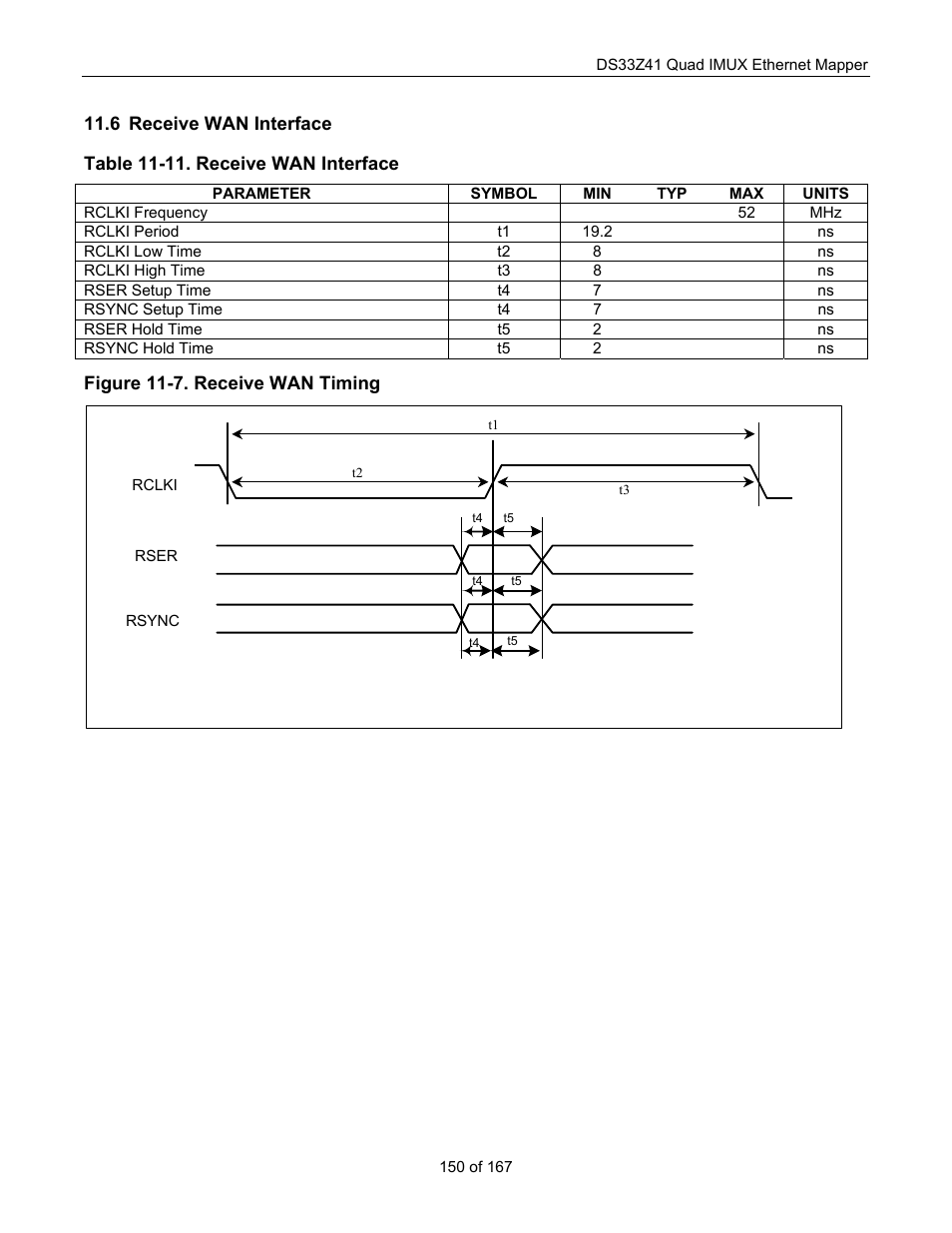 Receive wan interface, Eceive, Wan i | Nterface | Maxim Integrated DS33Z41 User Manual | Page 150 / 167