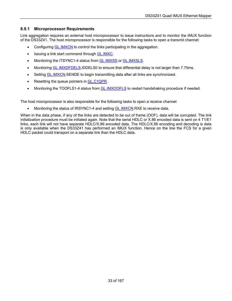 Microprocessor requirements | Maxim Integrated DS33Z41 User Manual | Page 33 / 167