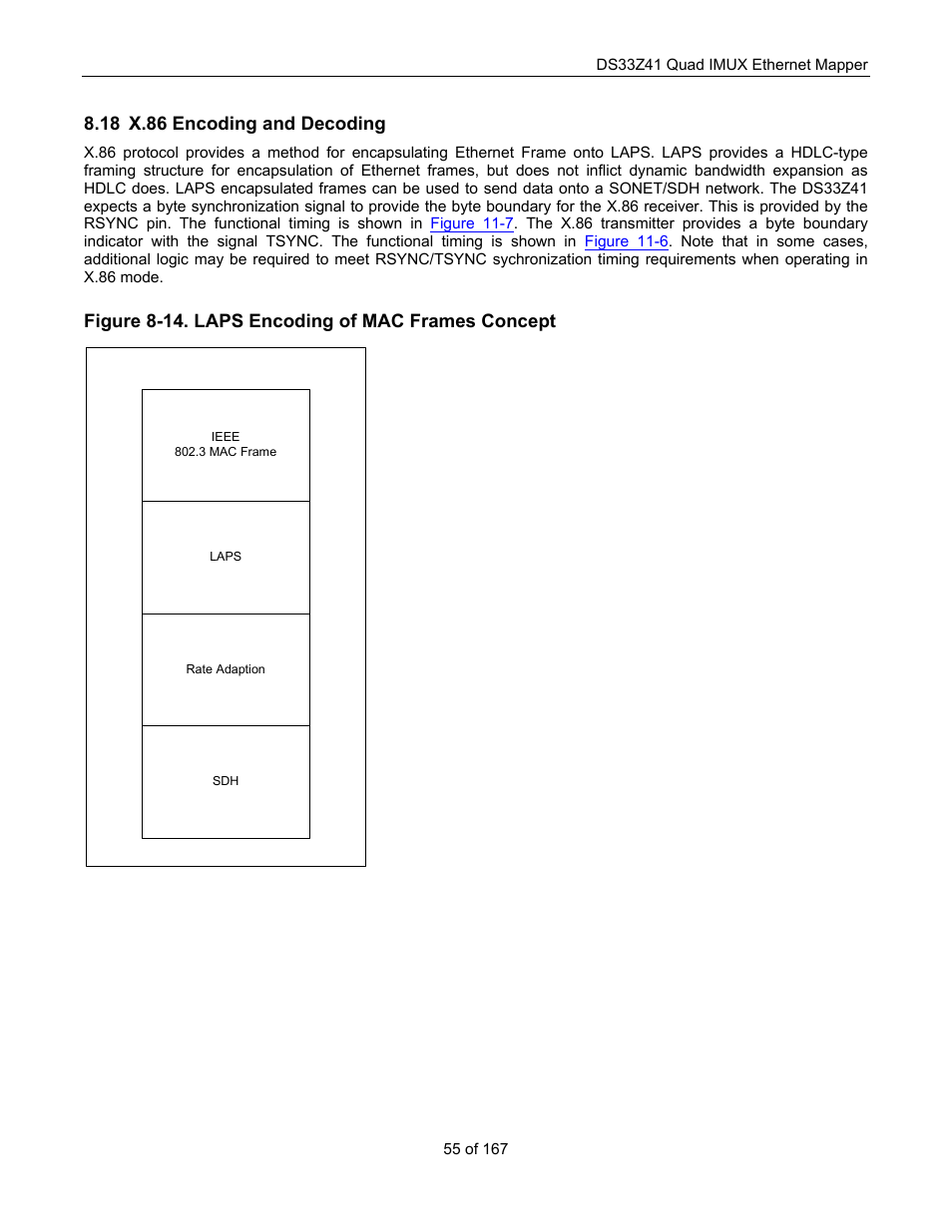 X.86 encoding and decoding, X.86 e, Ncoding and | Ecoding | Maxim Integrated DS33Z41 User Manual | Page 55 / 167