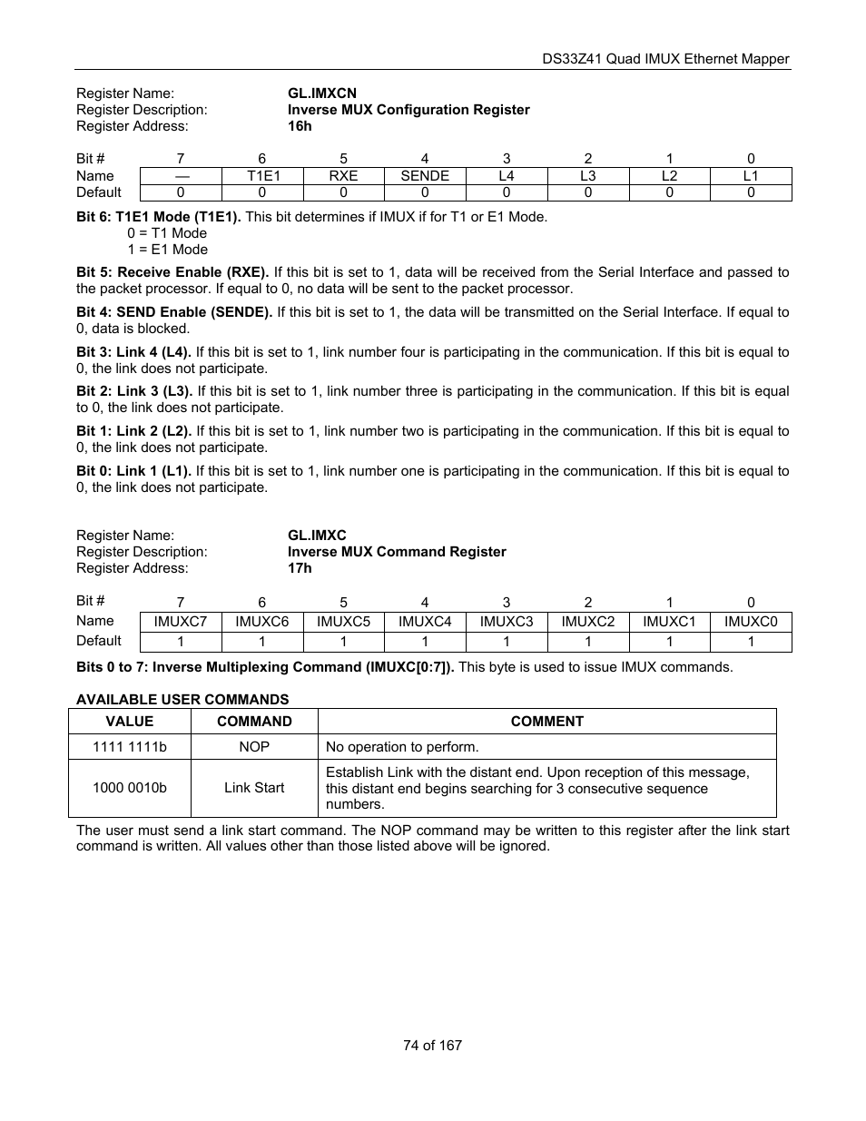 Maxim Integrated DS33Z41 User Manual | Page 74 / 167