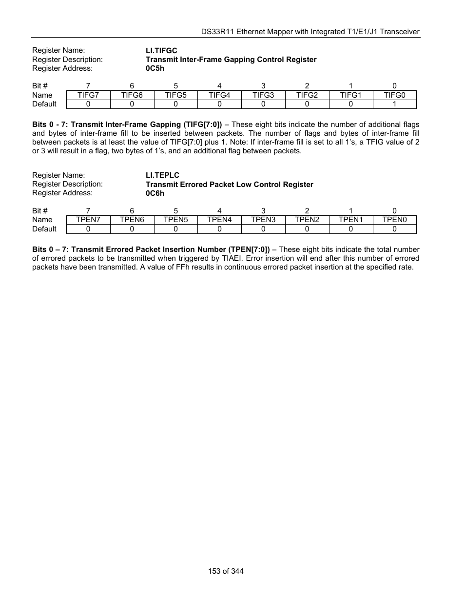 Maxim Integrated DS33R11 User Manual | Page 153 / 344