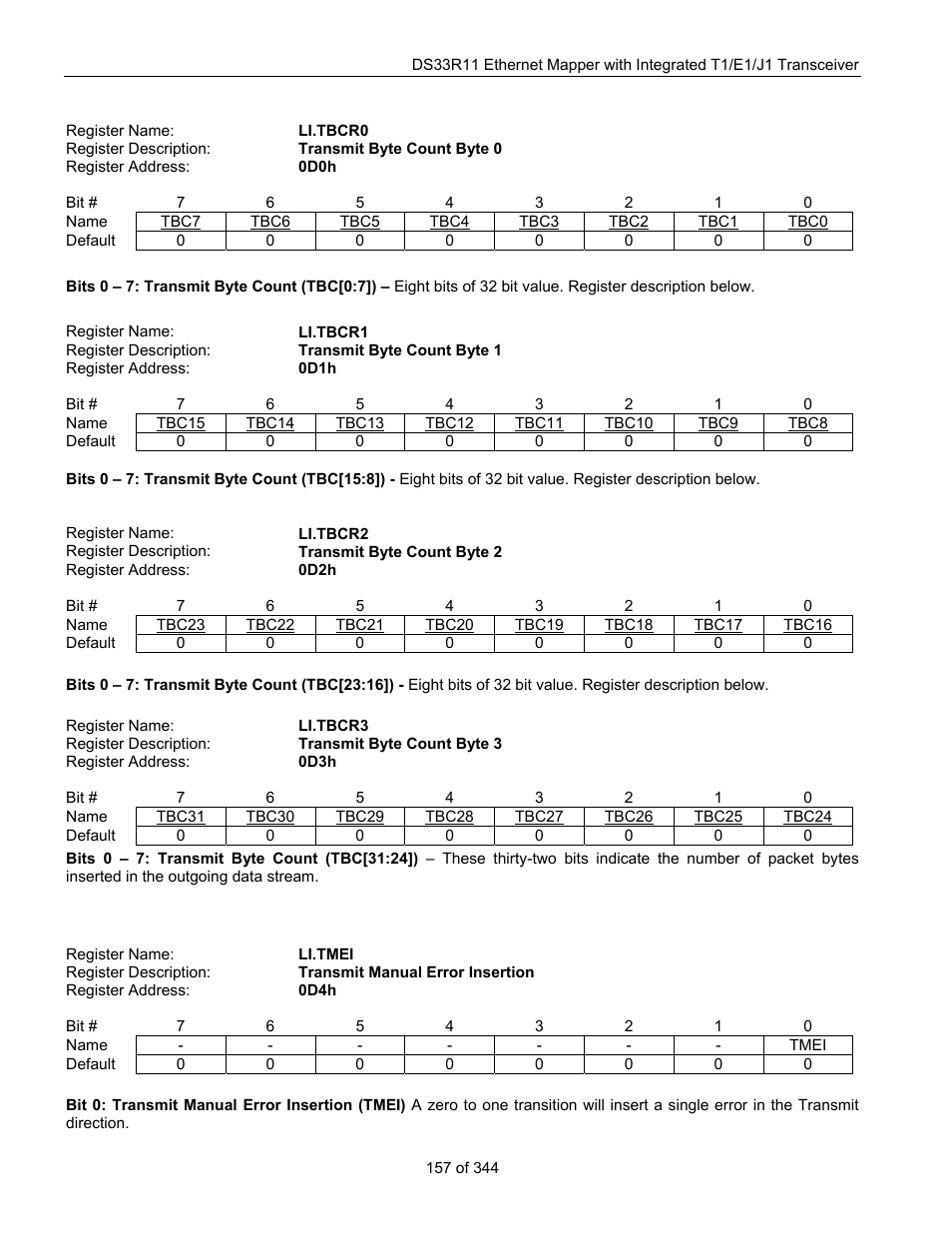 Li.tbcr1, Li.tbcr2, Li.tbcr3 | Li.tmei | Maxim Integrated DS33R11 User Manual | Page 157 / 344