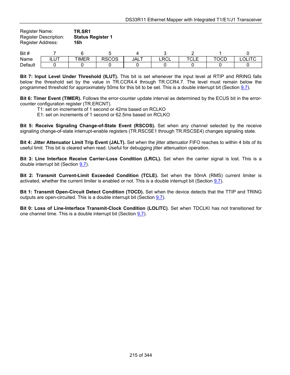 Maxim Integrated DS33R11 User Manual | Page 215 / 344