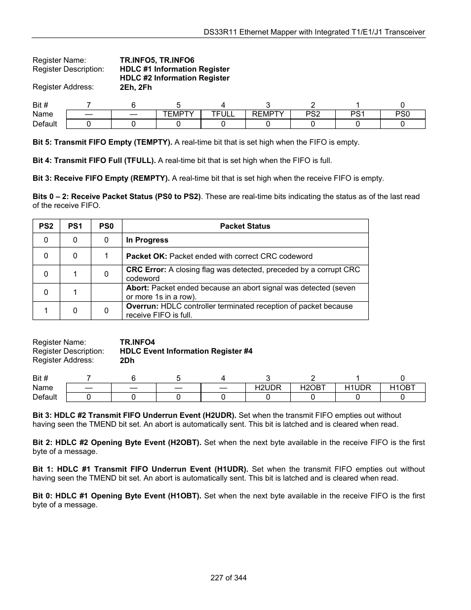 Maxim Integrated DS33R11 User Manual | Page 227 / 344