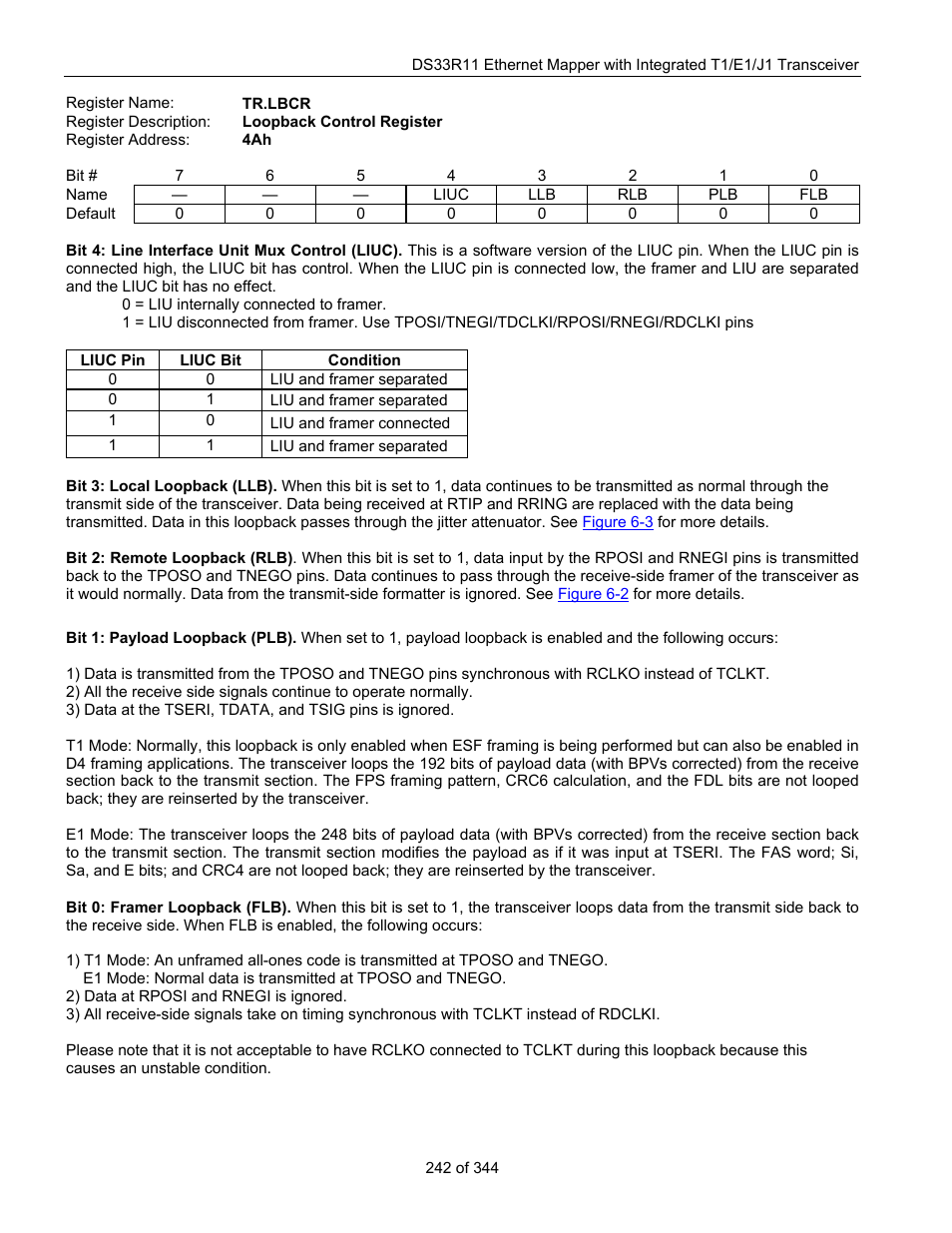 Maxim Integrated DS33R11 User Manual | Page 242 / 344