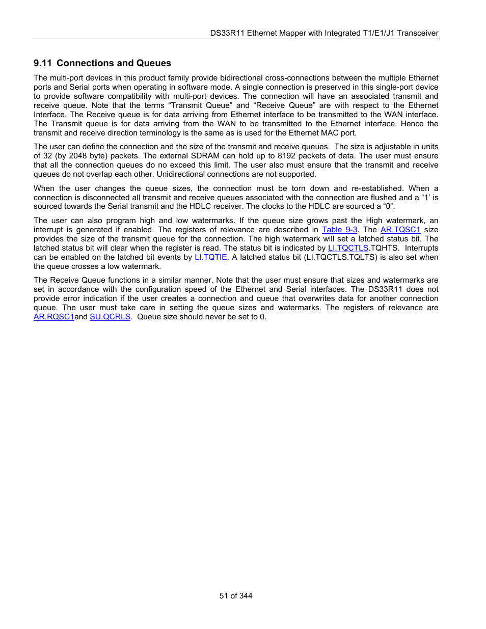 11 connections and queues, Onnections and, Ueues | Maxim Integrated DS33R11 User Manual | Page 51 / 344
