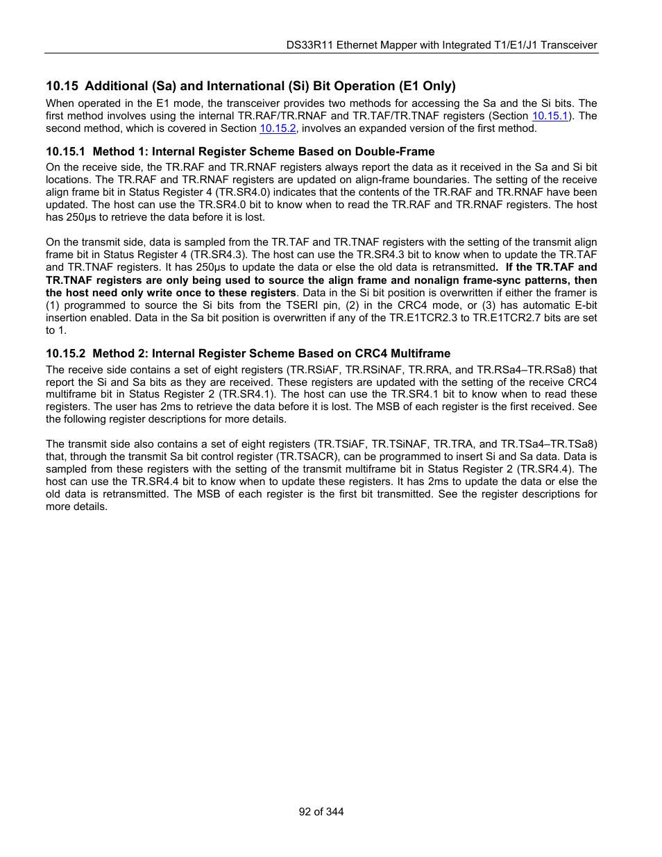 Dditional, Nternational, Peration | E1 o | Maxim Integrated DS33R11 User Manual | Page 92 / 344