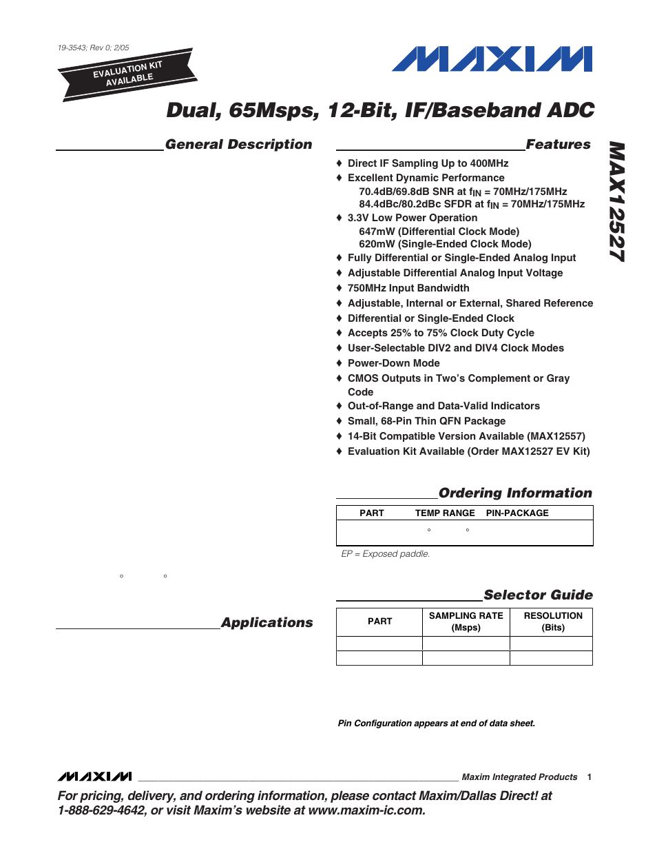 Maxim Integrated MAX12527 User Manual | 28 pages