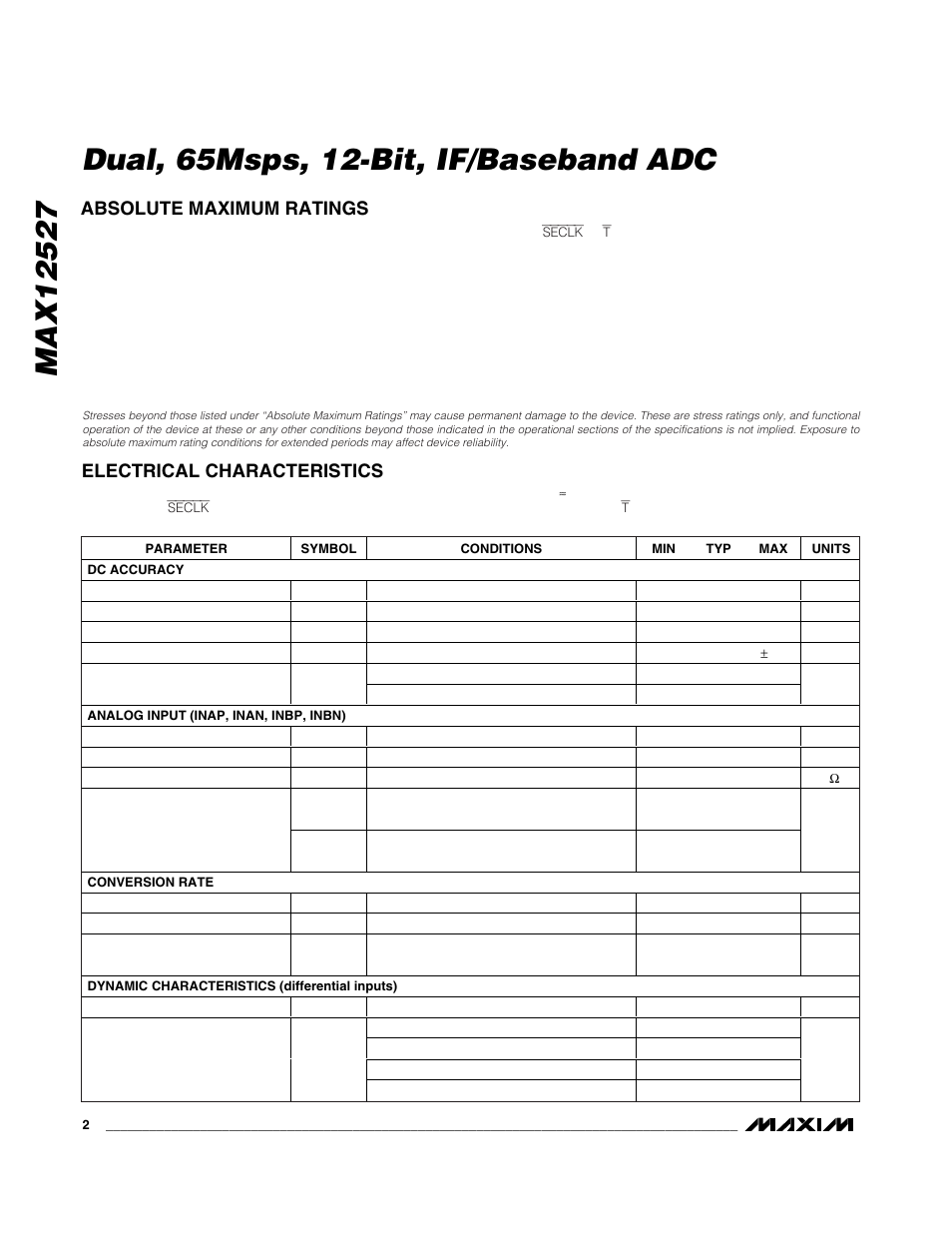 Maxim Integrated MAX12527 User Manual | Page 2 / 28