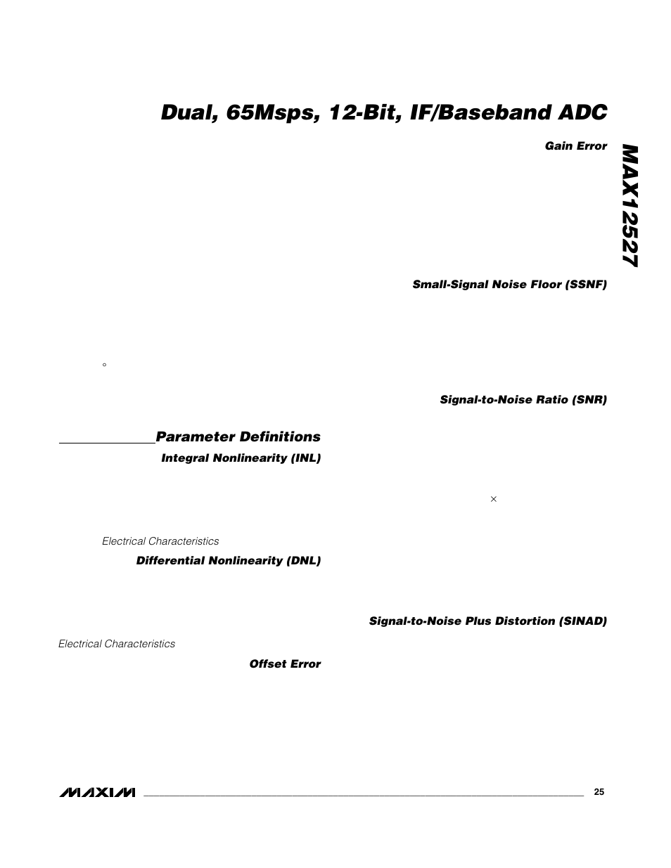 Parameter definitions | Maxim Integrated MAX12527 User Manual | Page 25 / 28