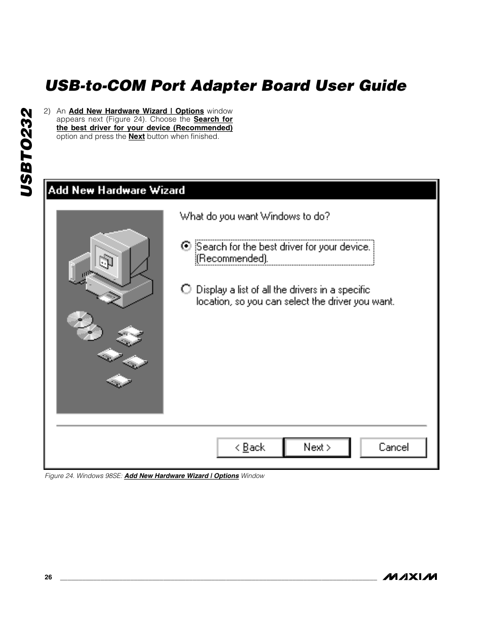 Usbto232, Usb-to-com port adapter board user guide | Maxim Integrated USBTO232 User Manual | Page 26 / 31