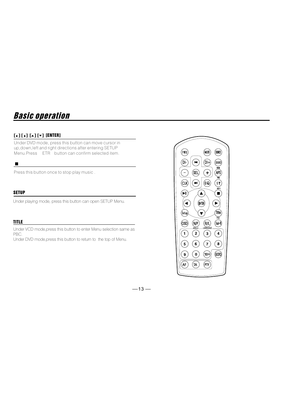 Basic operation | Metrik Mobile Electronics MIN-T66 User Manual | Page 14 / 19