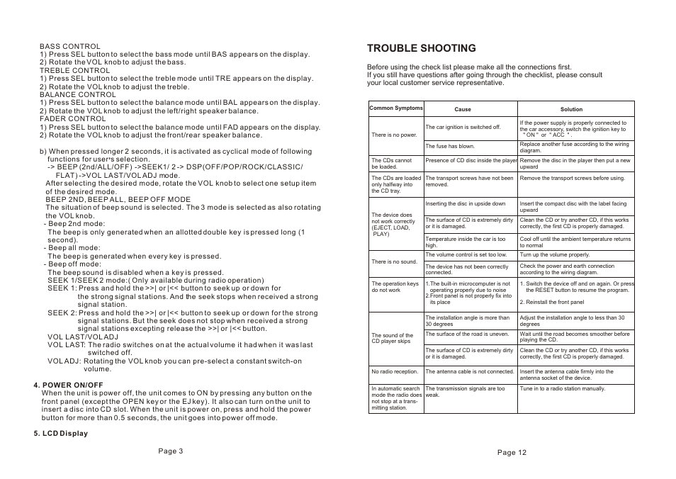 Trouble shooting | Metrik Mobile Electronics MCD795 User Manual | Page 4 / 8