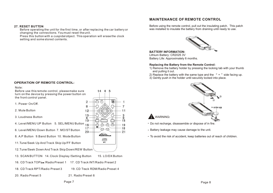 Metrik Mobile Electronics MCD795 User Manual | Page 8 / 8