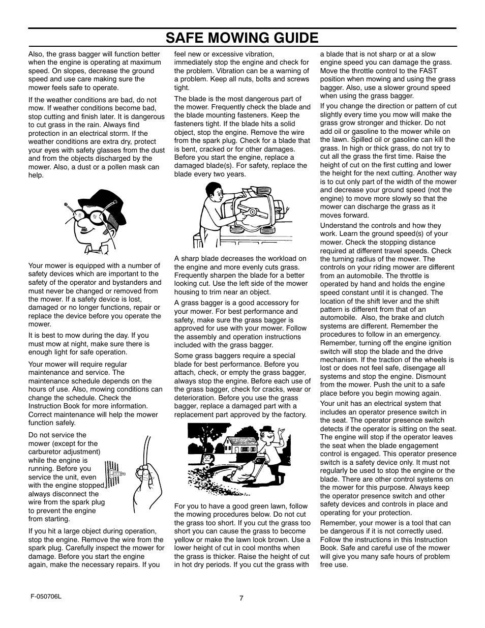 Safe mowing guide | Murray 425014x92B User Manual | Page 7 / 56