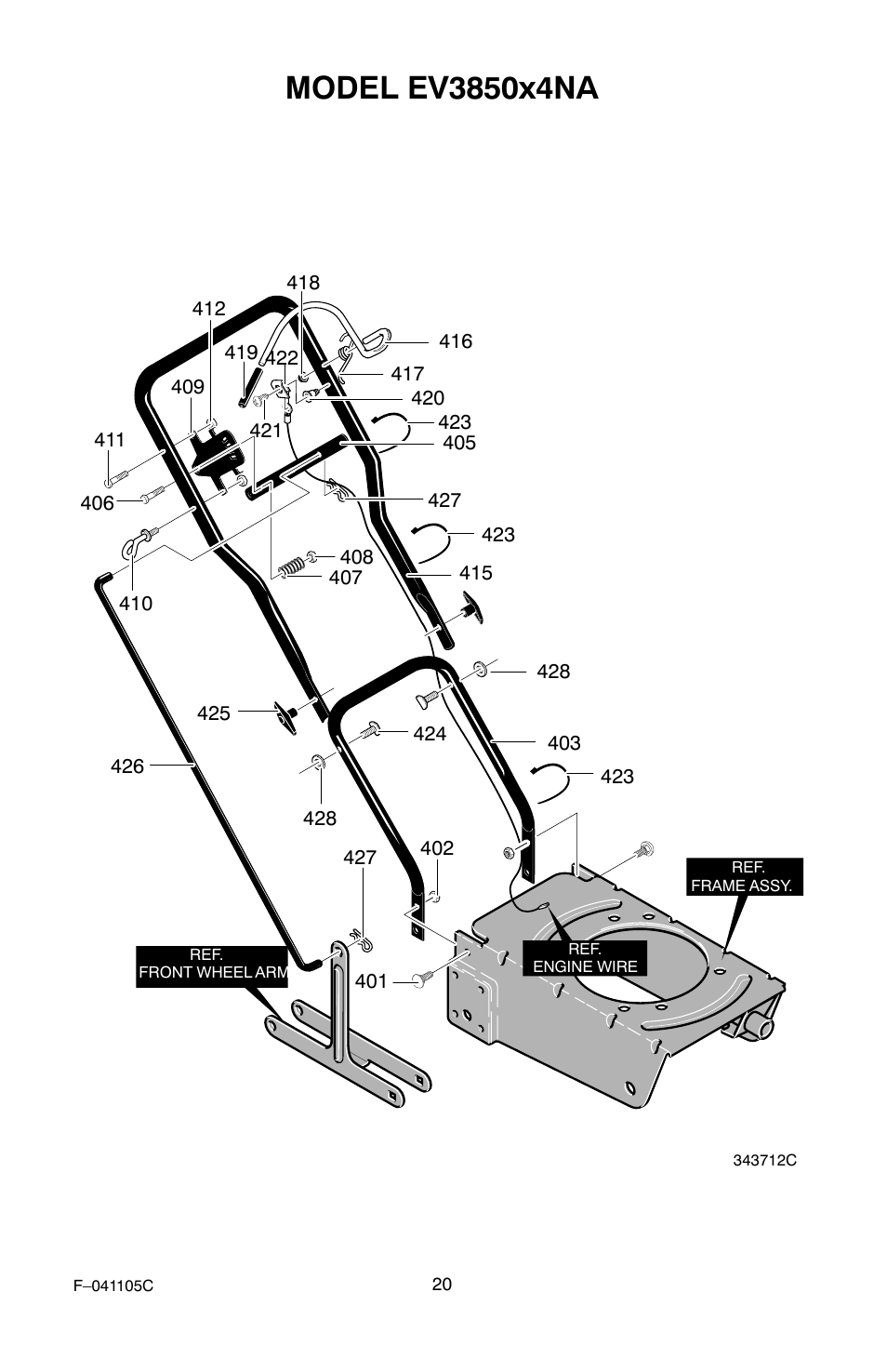 Murray EV3850x4NA User Manual | Page 20 / 24