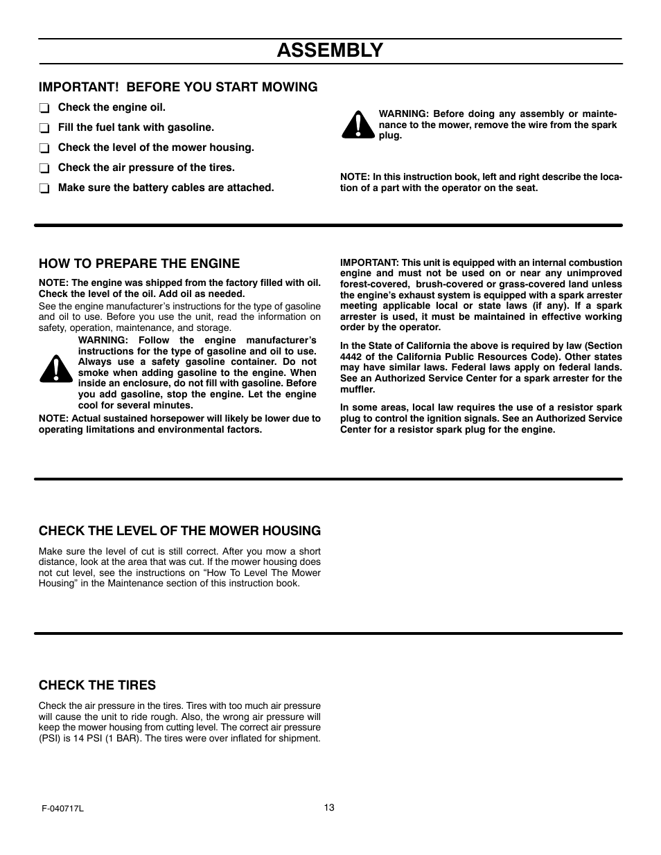 Assembly | Murray 387002x92A User Manual | Page 13 / 52