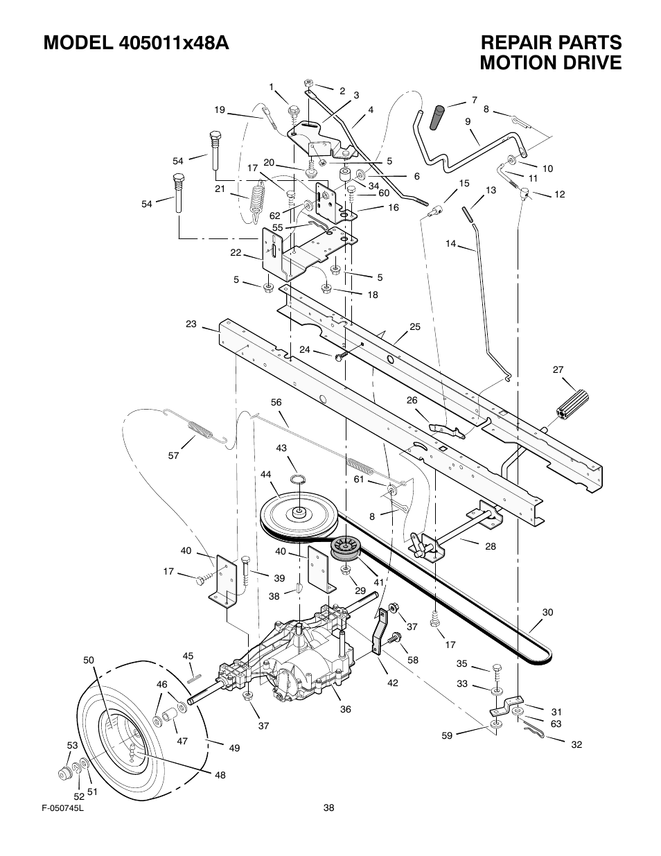 Motion drive | Murray 405011x48A User Manual | Page 38 / 52