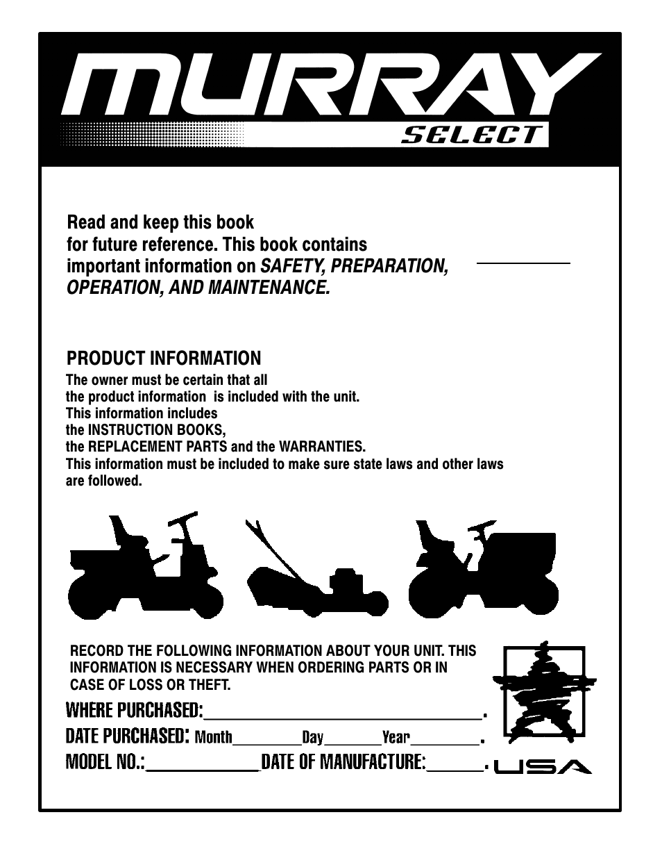 Murray 465600x8A User Manual | 56 pages