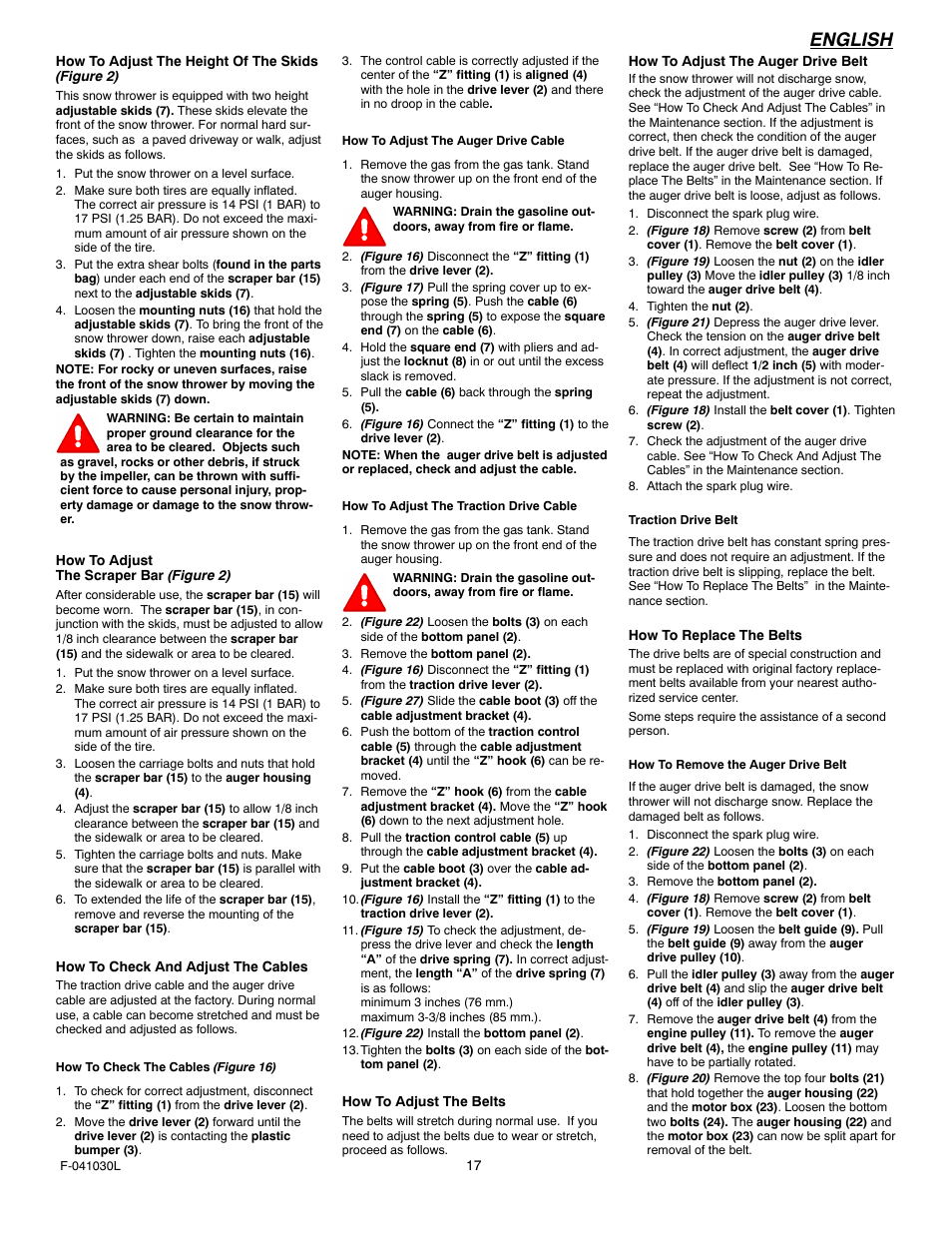 English | Murray 629108x84B User Manual | Page 17 / 52