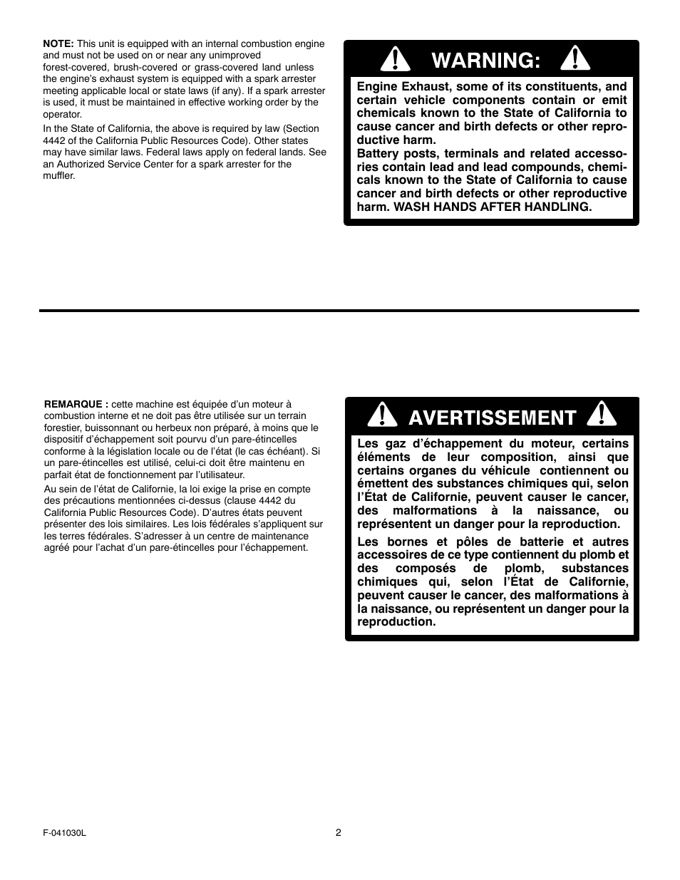 Murray 629108x84B User Manual | Page 2 / 52