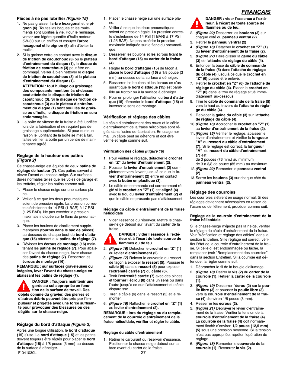 Français | Murray 629108x84B User Manual | Page 27 / 52