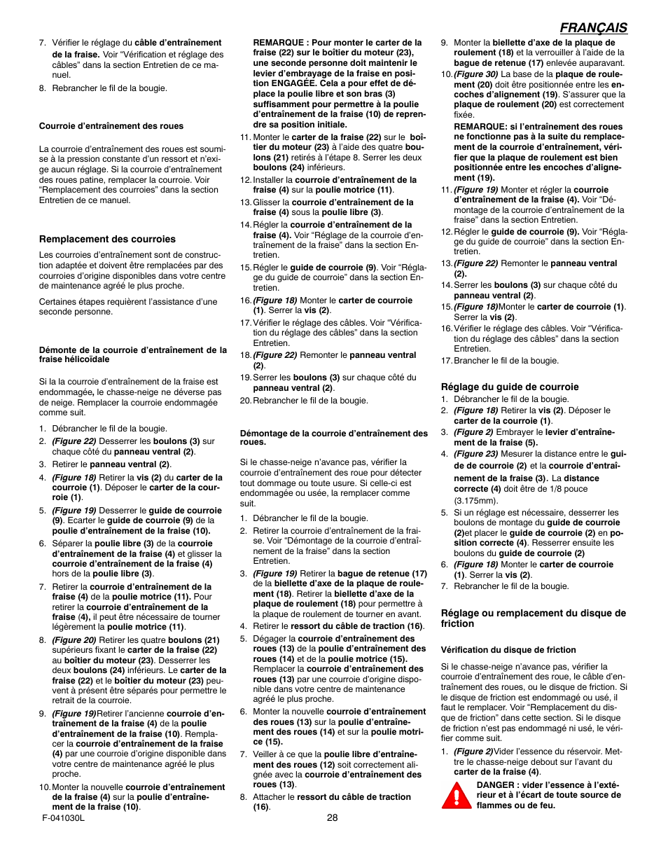 Français | Murray 629108x84B User Manual | Page 28 / 52