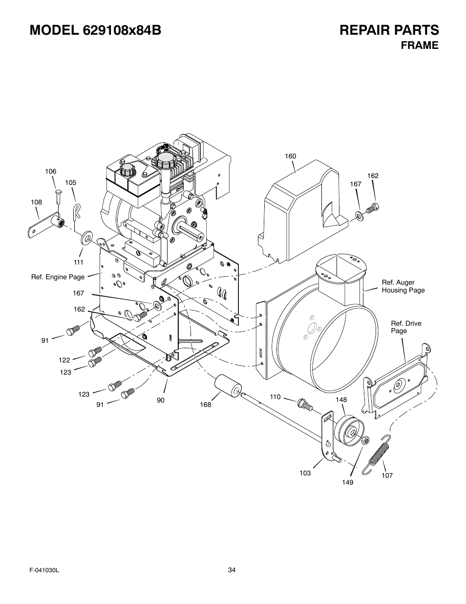 Frame | Murray 629108x84B User Manual | Page 34 / 52