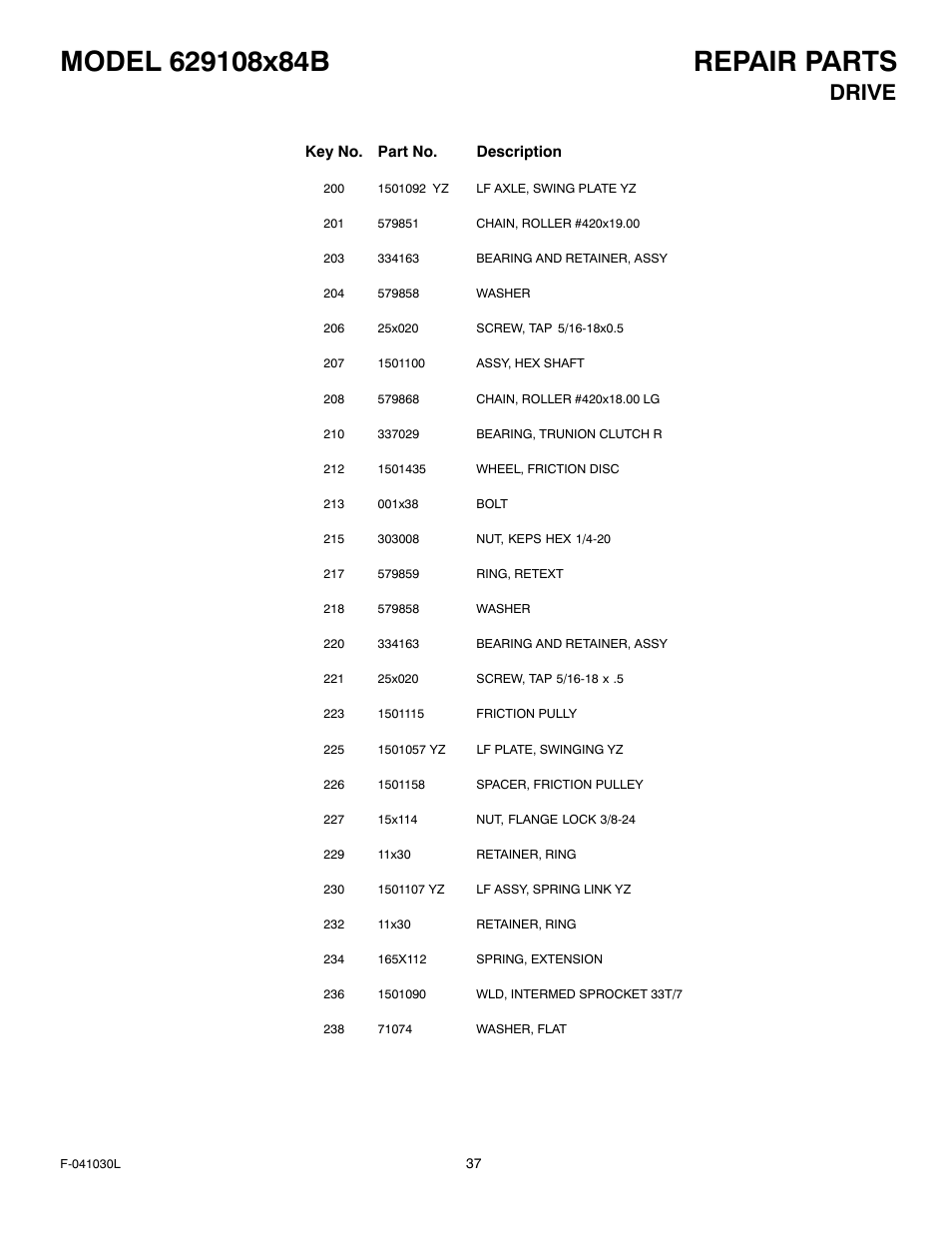 Drive | Murray 629108x84B User Manual | Page 37 / 52