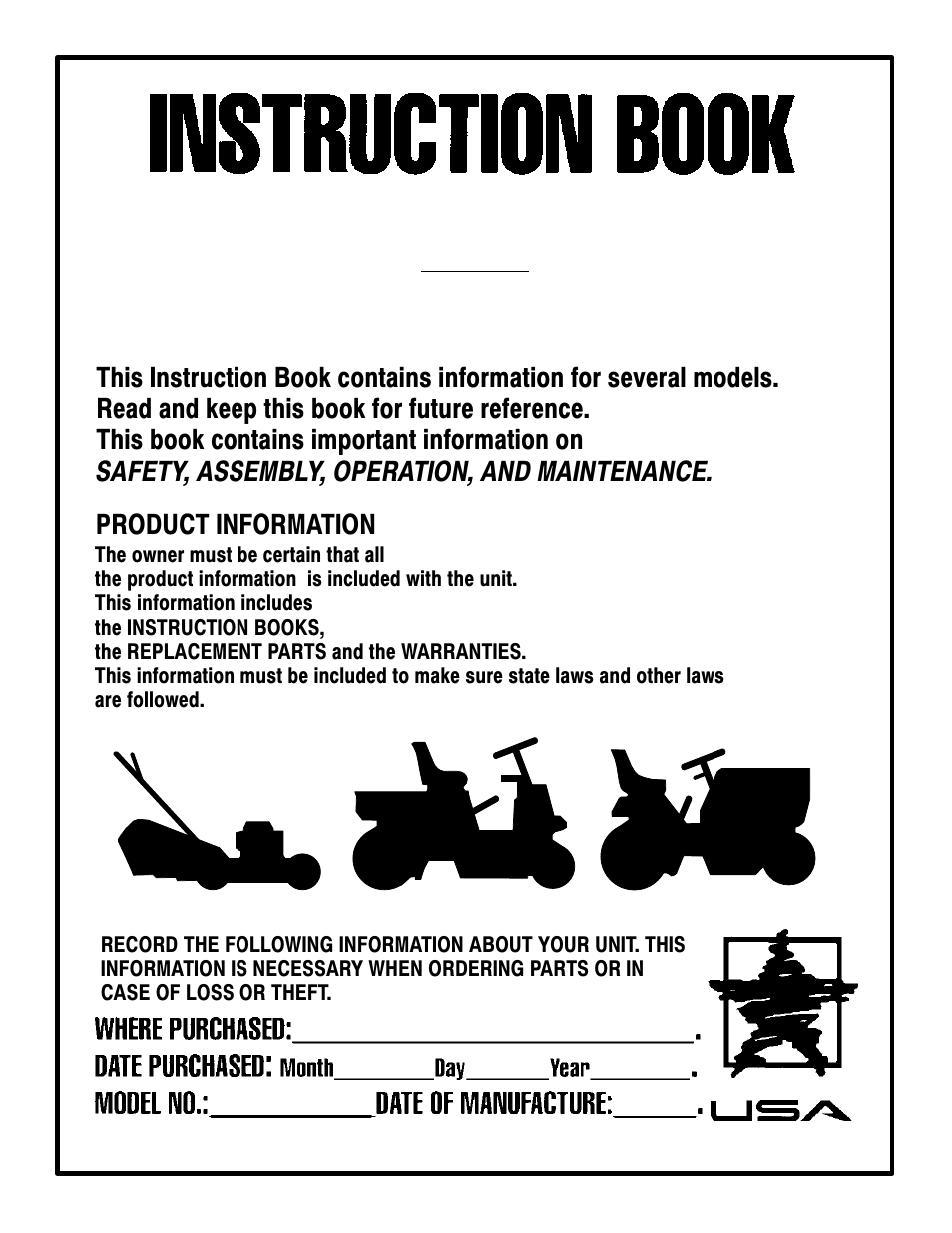 Murray 405005x99B User Manual | 52 pages