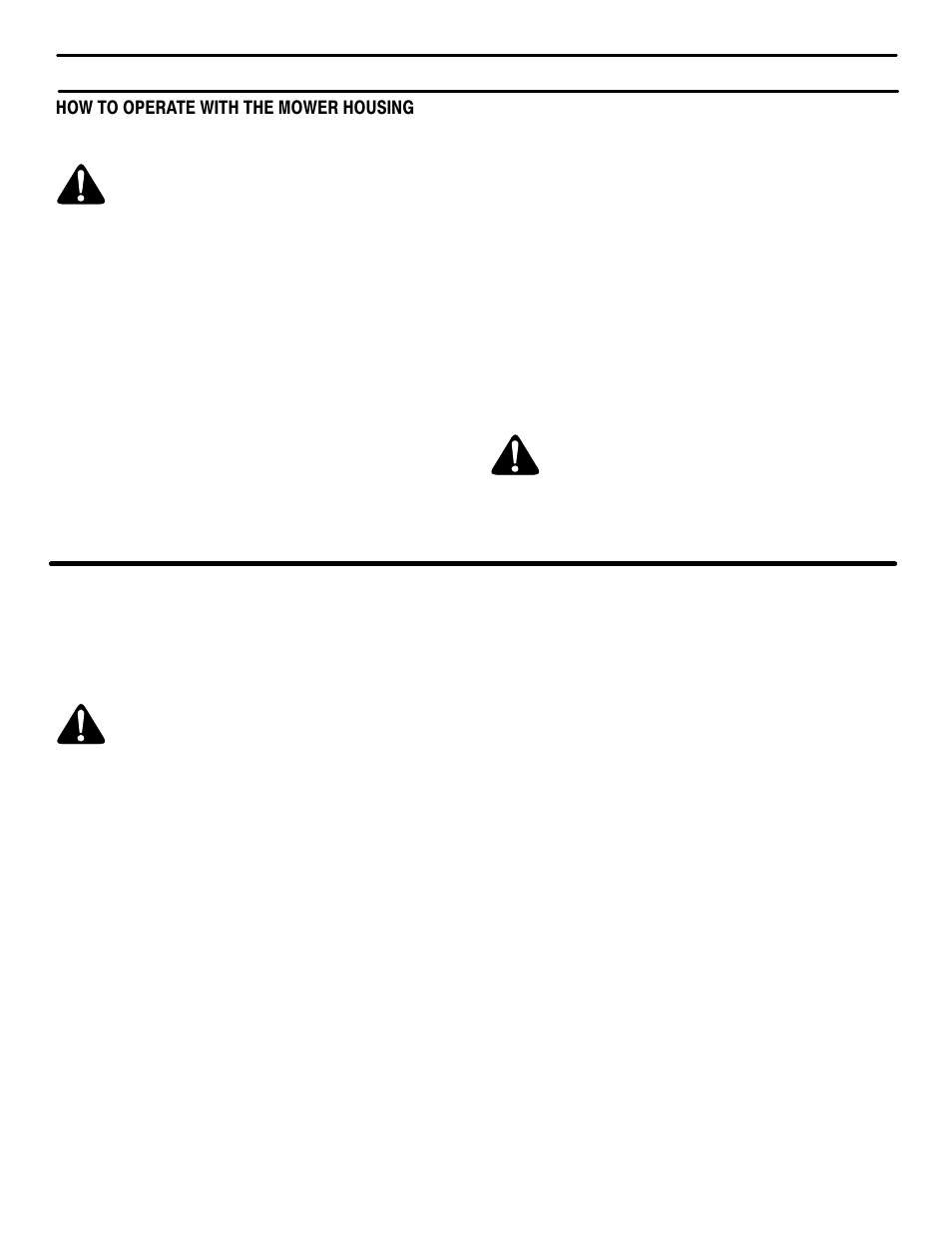 Operation, How to operate with the mower housing, How to operate the unit on hills | Murray 405005x99B User Manual | Page 17 / 52