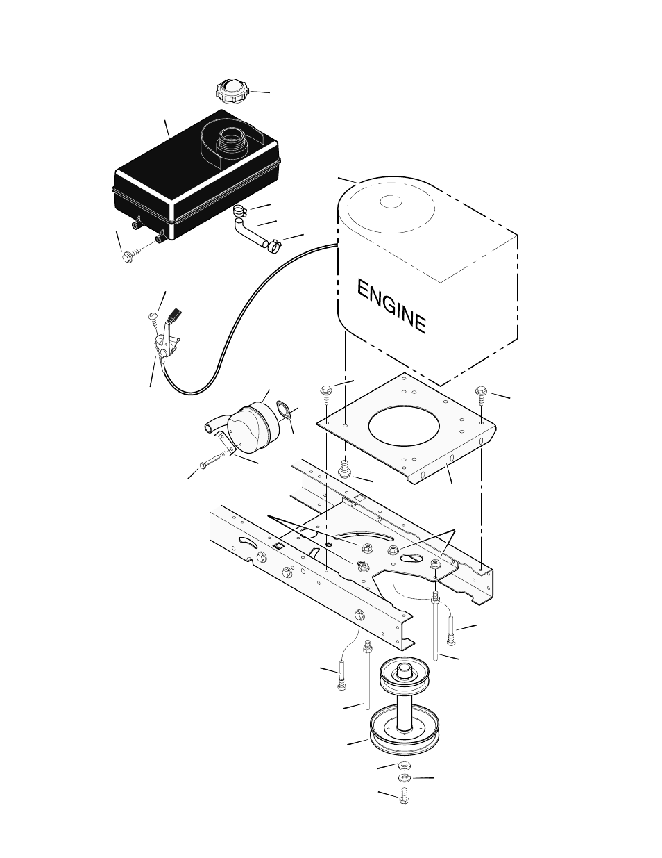 Engine mount | Murray 405005x99B User Manual | Page 46 / 52