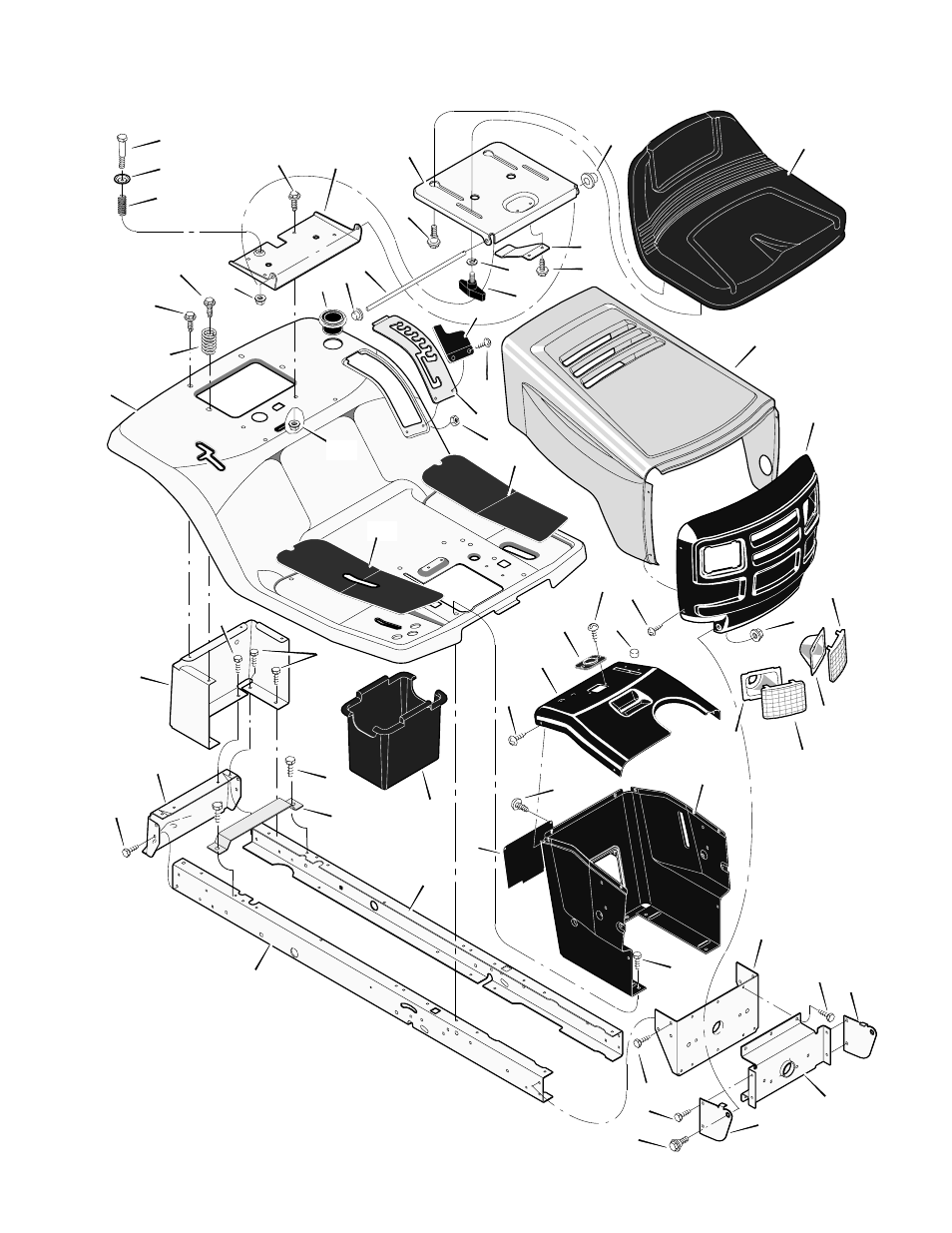 Chassis & hood | Murray 425303x92B User Manual | Page 38 / 56