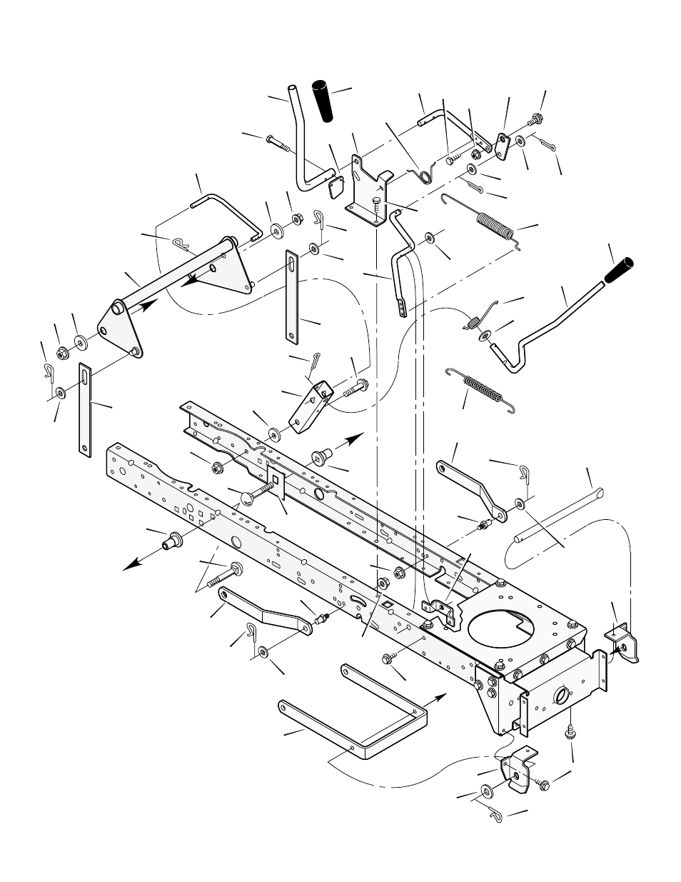 Mower housing suspension | Murray 425303x92B User Manual | Page 44 / 56