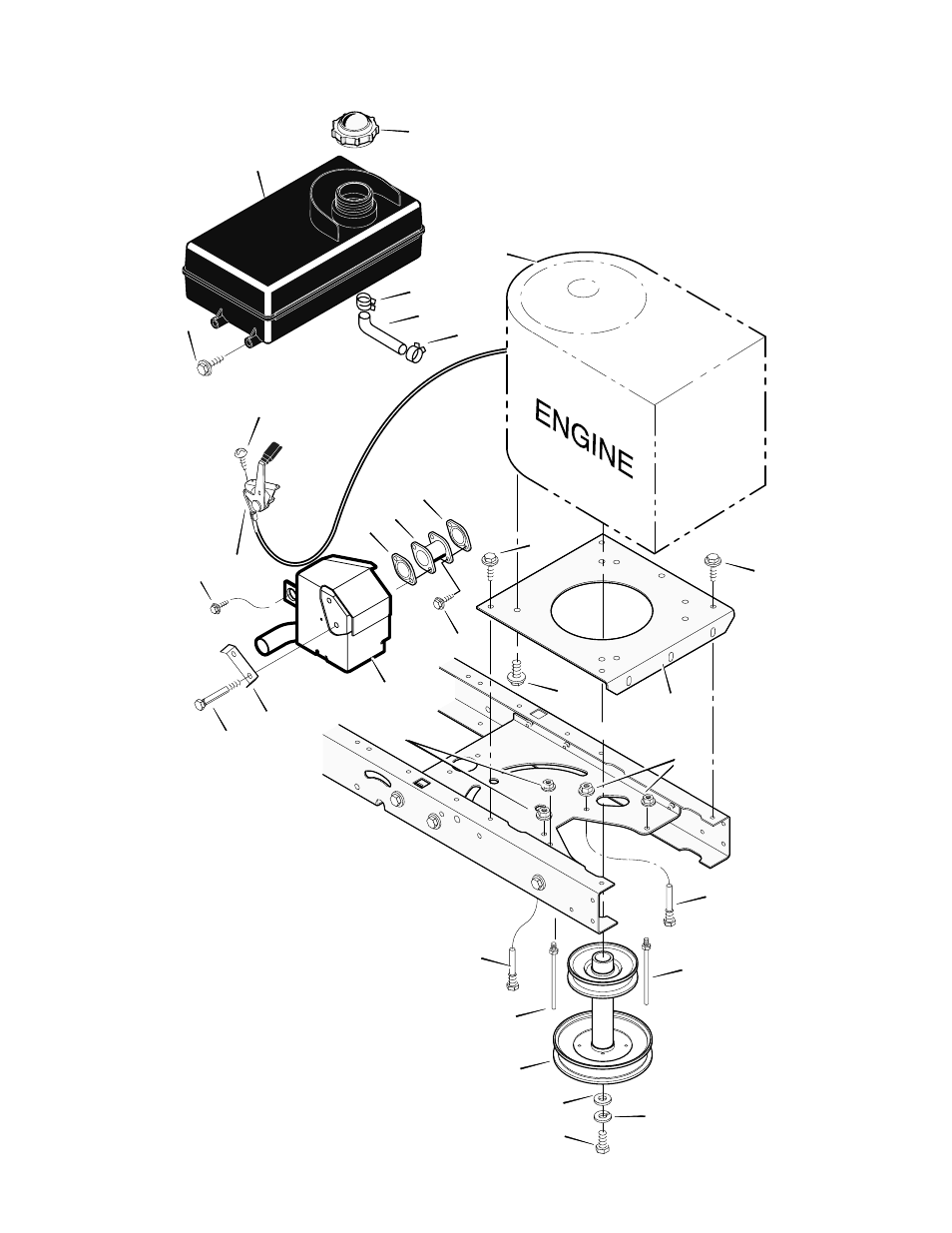 Engine mount | Murray 425303x92B User Manual | Page 48 / 56