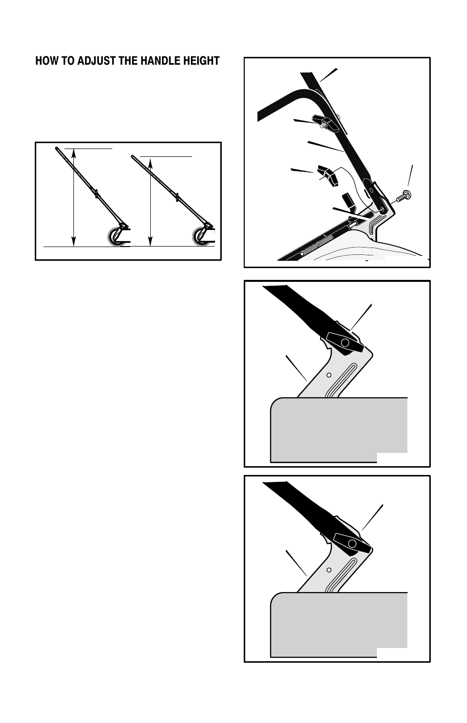 Preparation, How to adjust the handle height | Murray 22" Push User Manual | Page 12 / 36