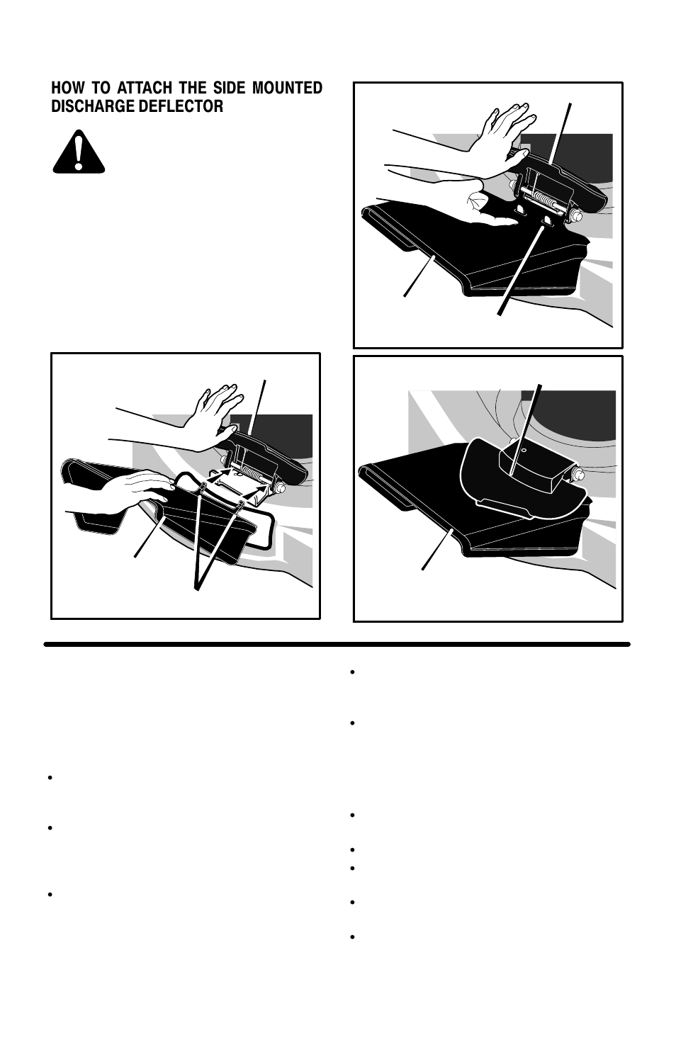 Preparation, How to attach the side mounted discharge deflector, Mulching tips | Murray 22" Push User Manual | Page 15 / 36