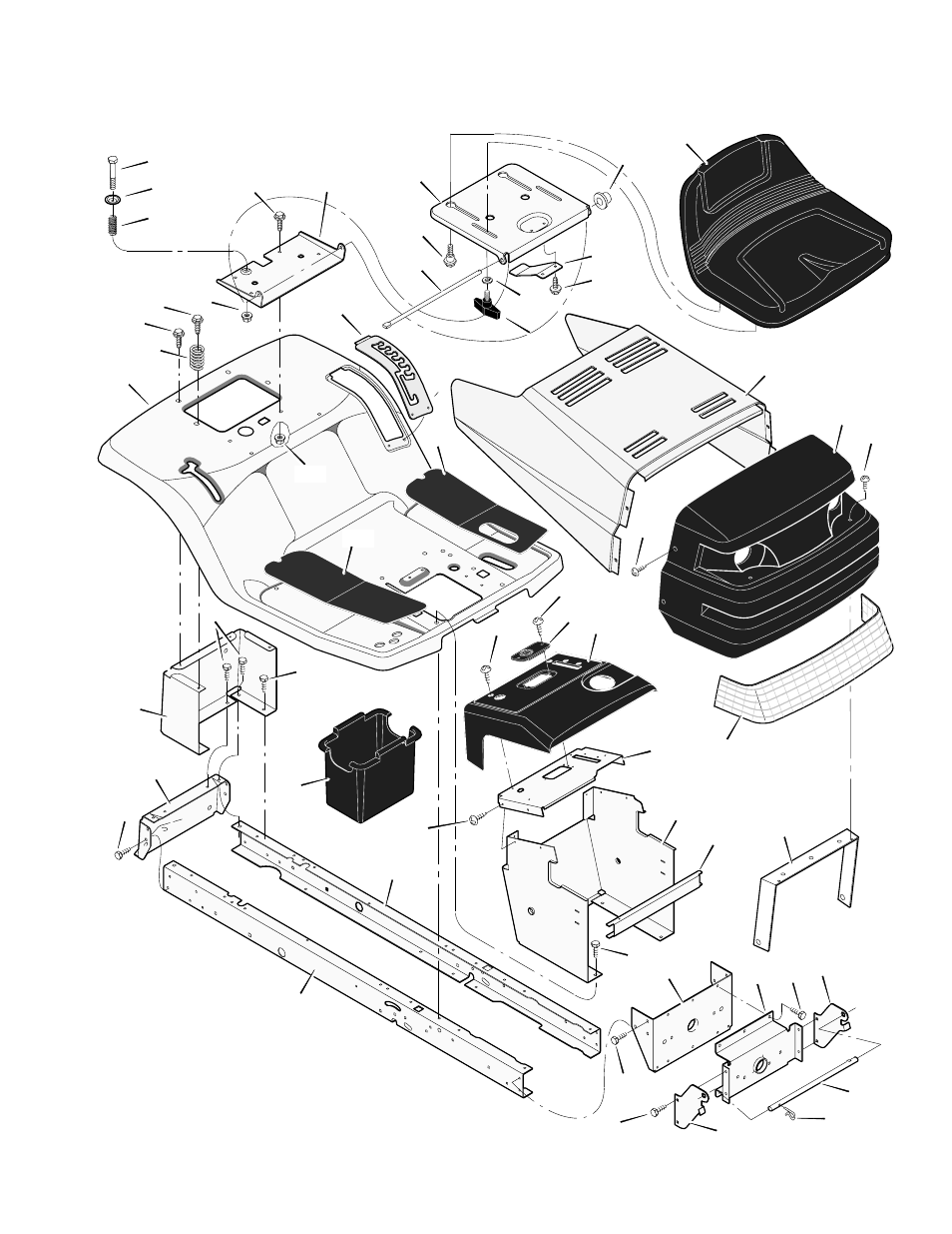 Chassis & hood | Murray 405001x78B User Manual | Page 18 / 32