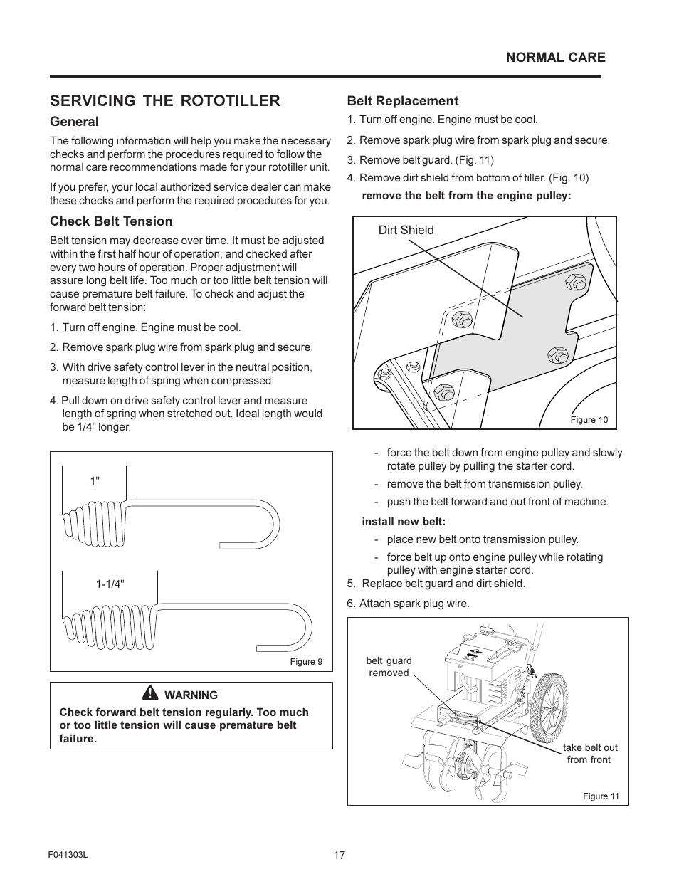 Servicing the rototiller | Murray FT6000X92A User Manual | Page 17 / 28