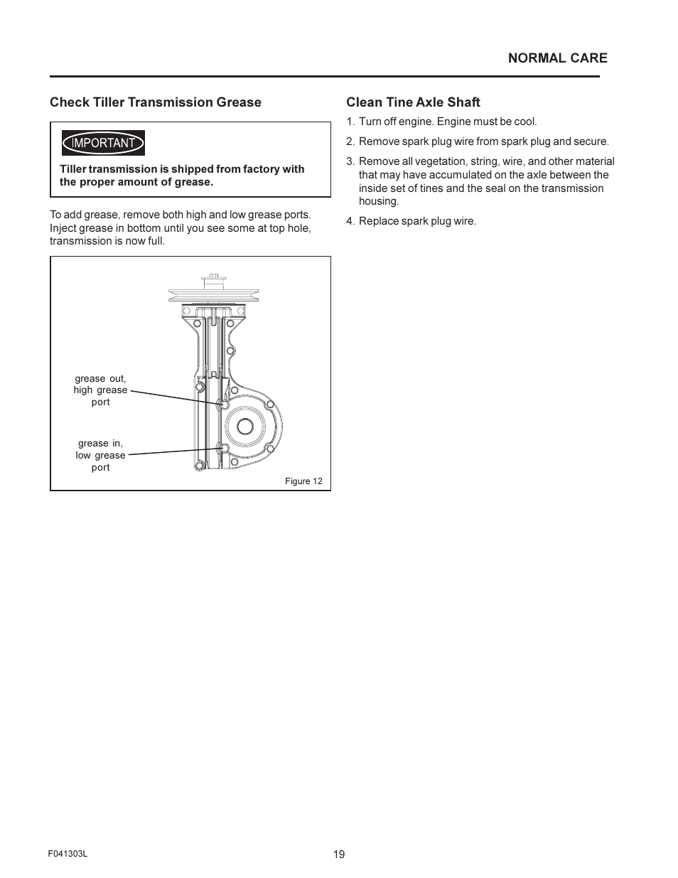 Murray FT6000X92A User Manual | Page 19 / 28