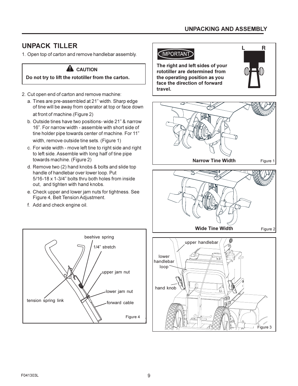 Unpack tiller | Murray FT6000X92A User Manual | Page 9 / 28