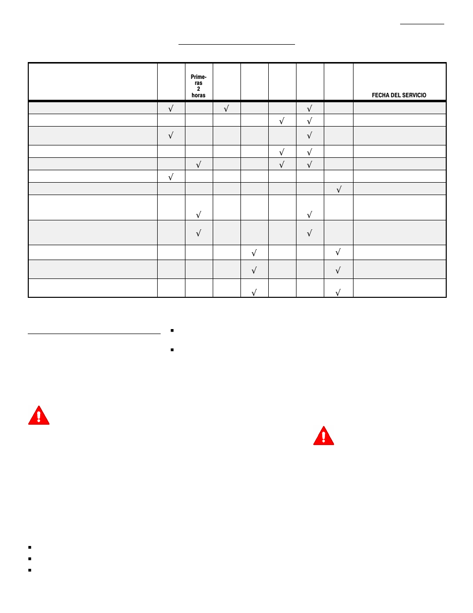 Español, Tabla de mantenimiento, Mantenimiento | Murray 624504x4C User Manual | Page 36 / 60