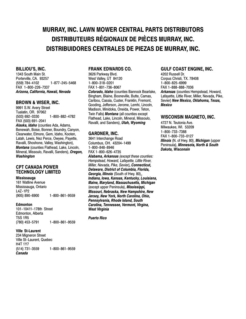 Murray 624504x4C User Manual | Page 60 / 60