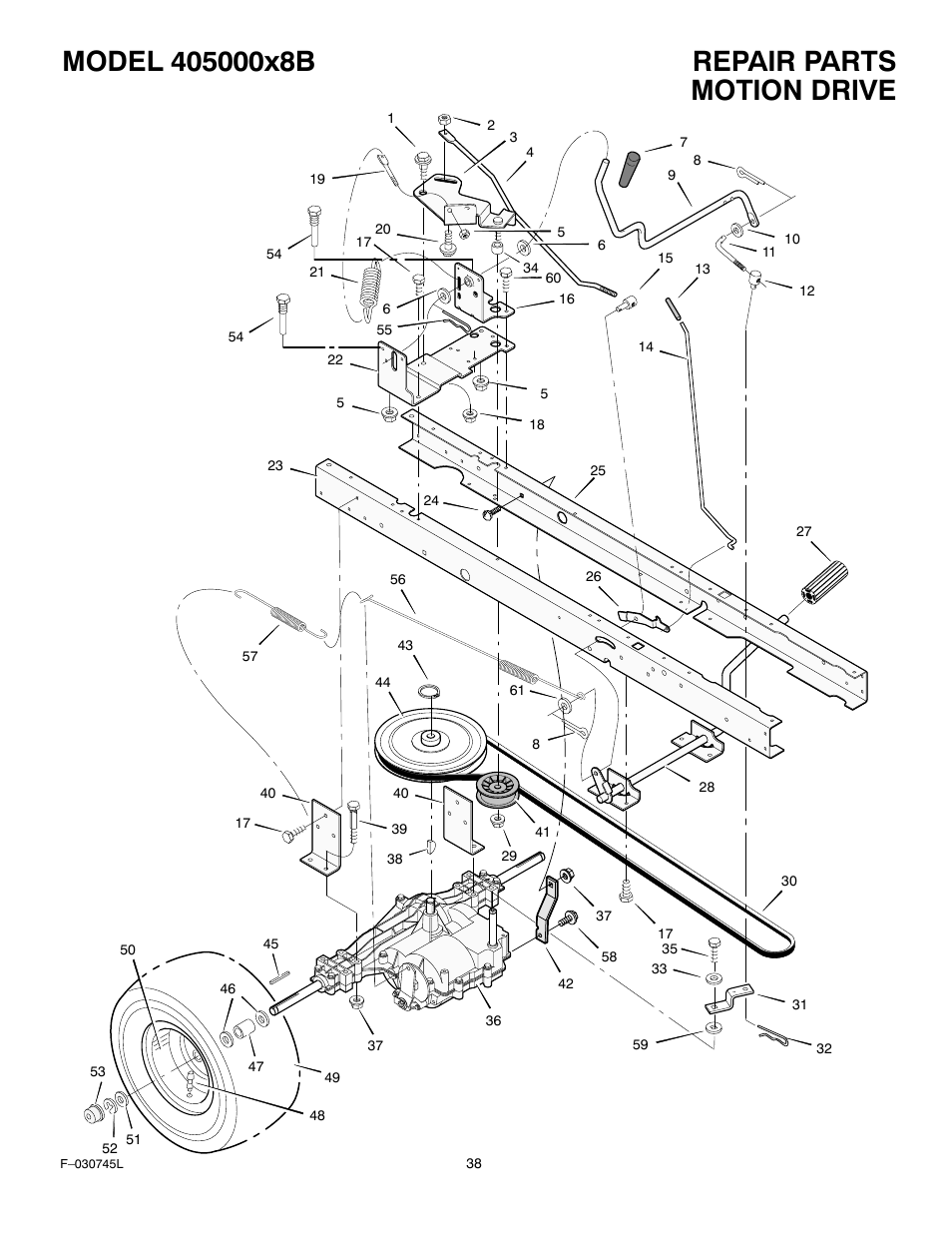 Motion drive | Murray 405000x8B User Manual | Page 38 / 52