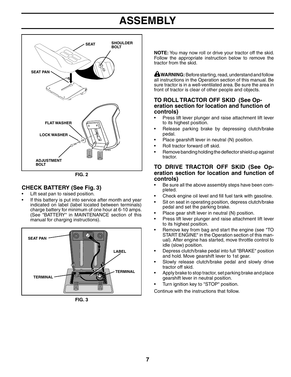 Assembly | Murray MB12538LT User Manual | Page 7 / 28