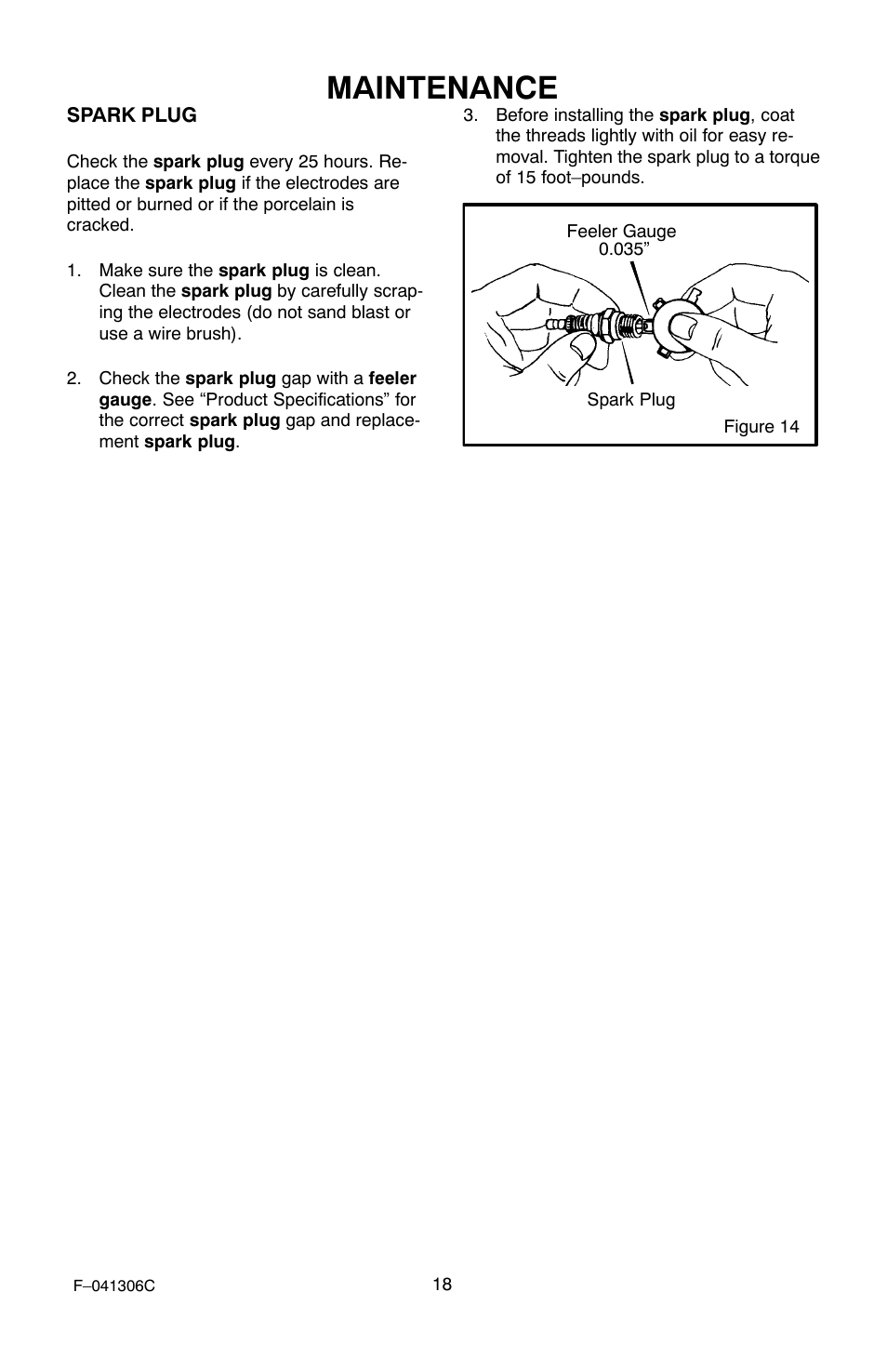 Maintenance | Murray 11052x4NC User Manual | Page 18 / 72