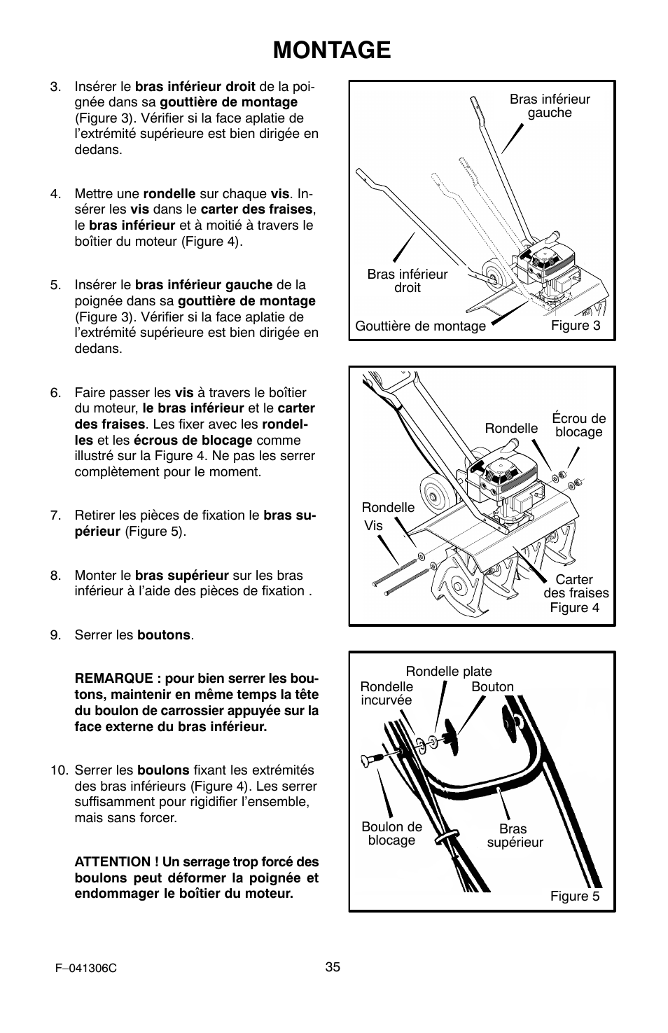 Montage | Murray 11052x4NC User Manual | Page 35 / 72